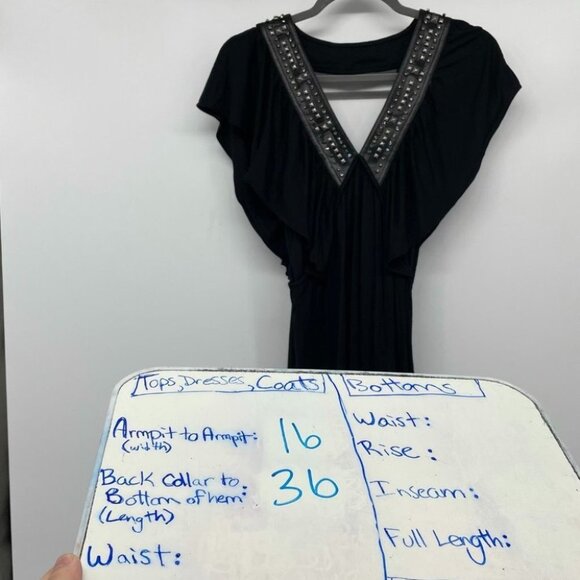 Faith Connexion studded v neck black  mini dress - Picture 15 of 15